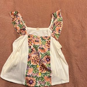 NWOT Anthropologie embroidered tank